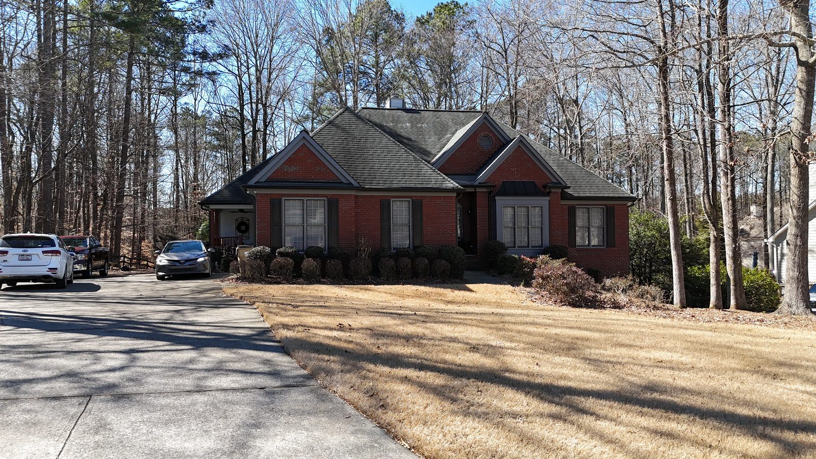 Completed residential roof exterior